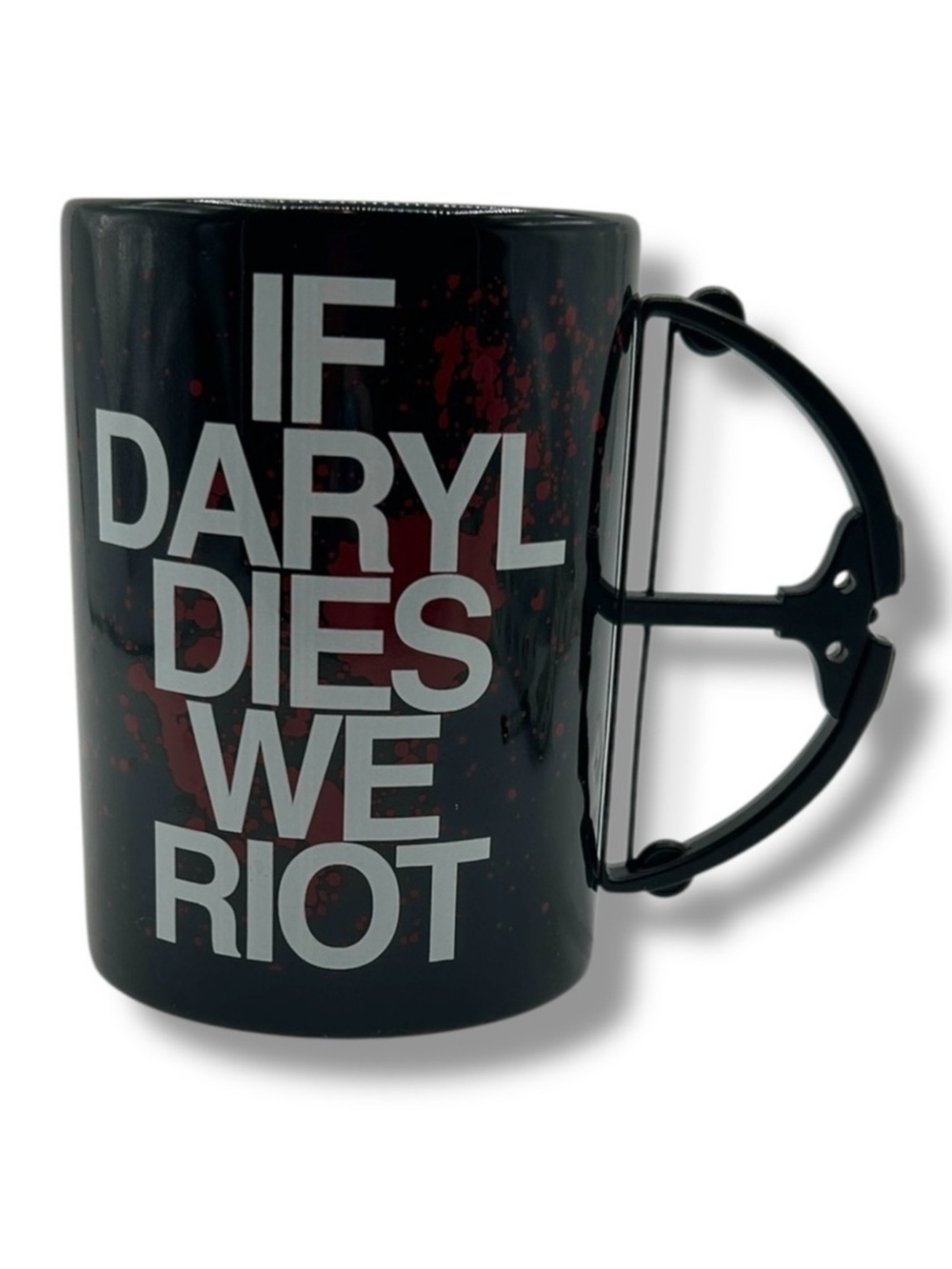 Walking Dead Mug Daryl Crossbow Handle Novelty Coffee Cup Black